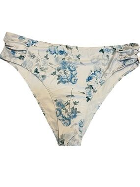 Cider White & Blue Floral Bikini Bottoms size 4XL